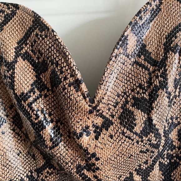 NWT Lulu's Wild Snake Vegan Leather Mini Dress - Picture 8 of 10